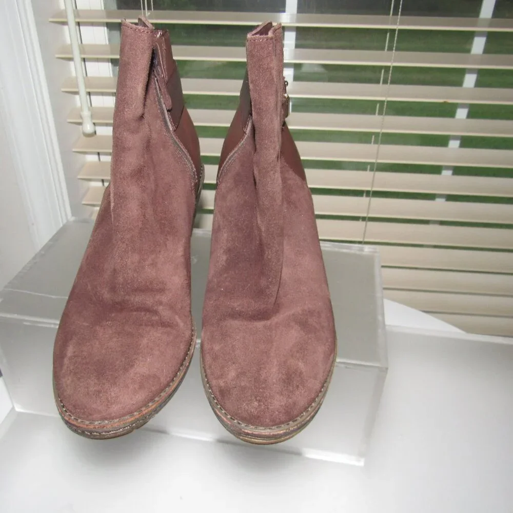 Cole Haan NikeAir Suede & Leather Wedge Booties – US 9.5 B | Sport Chic Casual